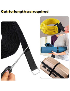 Correas de Gancho y Bucle YMCRLUX 1x4.88m 25 Hebillas Metal 2