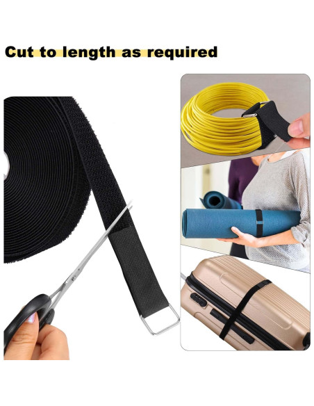 Correas de Gancho y Bucle YMCRLUX 1x4.88m 25 Hebillas Metal