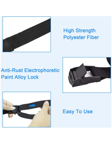 Correas de Amarre RIO Direct 3m 2PCS Ajustables 550kg