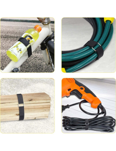 Correas de Gancho y Bucle YMCRLUX 1x4.88m 25 Hebillas Metal