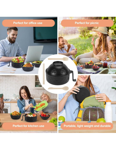 Cocinero de Ramen RORBAM Negro Microondas 0.86 kg BPA Free