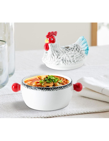 Cocinero de Microondas Cerámica Forma de Pollo Meitao 0.64kg