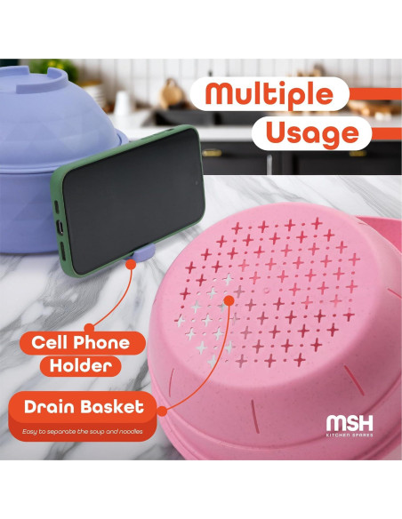 Juego de Tazones de Ramen Microondas MSH KITCHEN 12 Piezas Juego de Tazones de Ramen Microondas MSH KITCHEN 12 Piezas