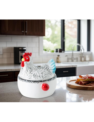 Cocinero de Microondas Cerámica Forma de Pollo Meitao 0.64kg