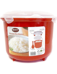 Cocinero de Arroz al Vapor Hogar y Estilo 2.6L Rojo BPA Free 2