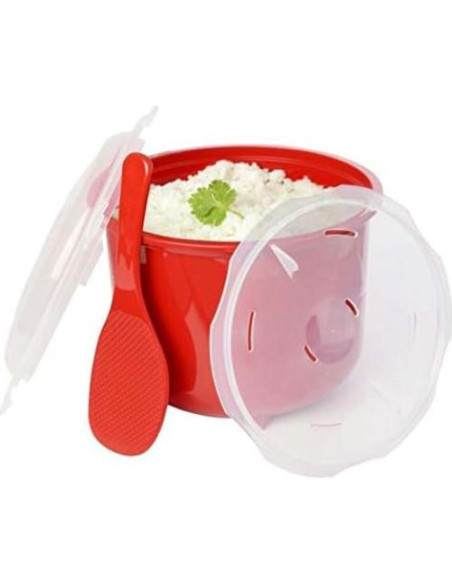 Cocinero de Arroz al Vapor Hogar y Estilo 2.6L Rojo BPA Free