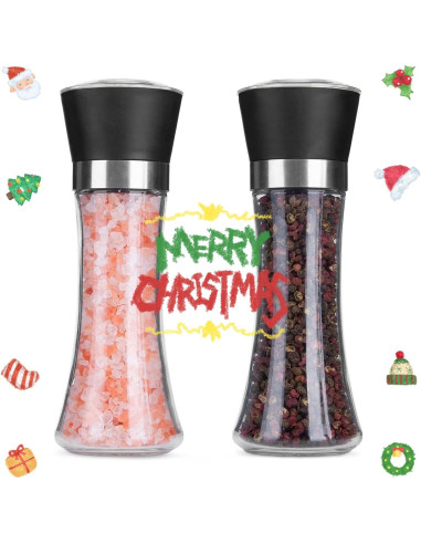 Juego de Molinillos de Sal y Pimienta Hotder 19 cm Vidrio