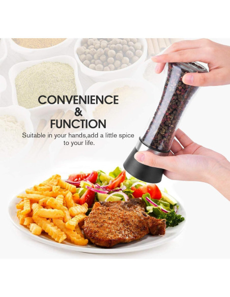 Juego de Molinillos de Sal y Pimienta Hotder 19 cm Vidrio