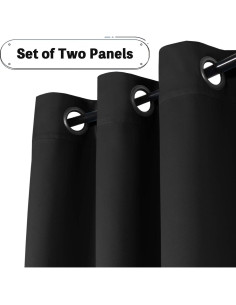 Cortinas Blackout Turquoize 2 Paneles 132x160 cm Negros 2