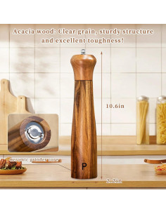 Juego de Molinillos de Sal y Pimienta Haomacro 25,4 cm 2