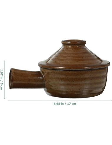 Olla de Cerámica Tofficu 0.71 kg con Tapa para Microondas