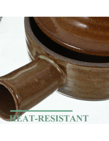 Olla de Cerámica Tofficu 0.71 kg con Tapa para Microondas