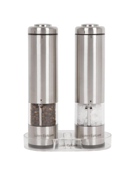 Juego de Molinillos Eléctricos de Sal y Pimienta Latent Epicure Juego de Molinillos Eléctricos de Sal y Pimienta Latent Epicure