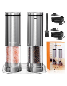 Juego Molinillos Sal y Pimienta Eléctrico GiveBest 100ml