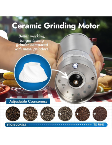 Juego de Molinillos Eléctricos de Sal y Pimienta Latent Epicure