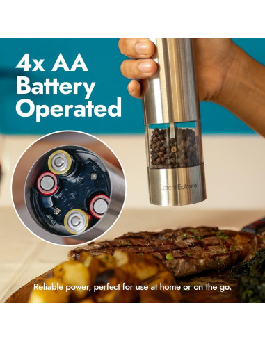 Juego de Molinillos Eléctricos de Sal y Pimienta Latent Epicure