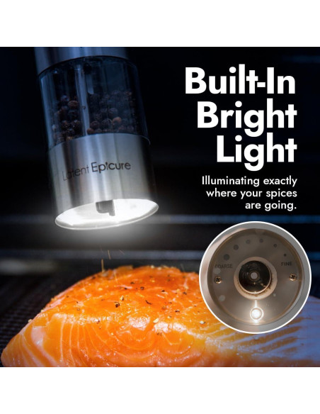 Juego de Molinillos Eléctricos de Sal y Pimienta Latent Epicure Juego de Molinillos Eléctricos de Sal y Pimienta Latent Epicure