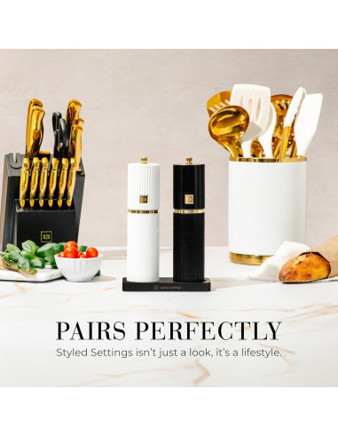 Conjunto Molinillos Sal y Pimienta STYLED SETTINGS Madera