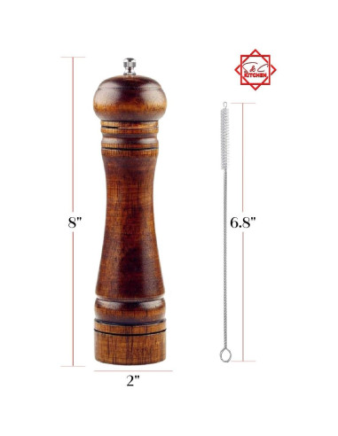 Molino de pimienta de madera S & C Living 20 cm manual