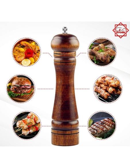 Molino de pimienta de madera S & C Living 20 cm manual
