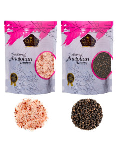 Pimienta Negra Entera 340g y Sal Rosa del Himalaya 910g