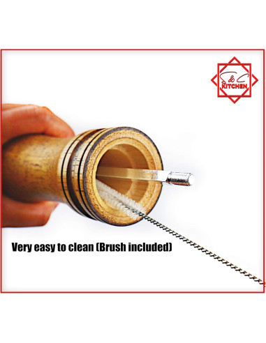 Molino de pimienta de madera S & C Living 20 cm manual