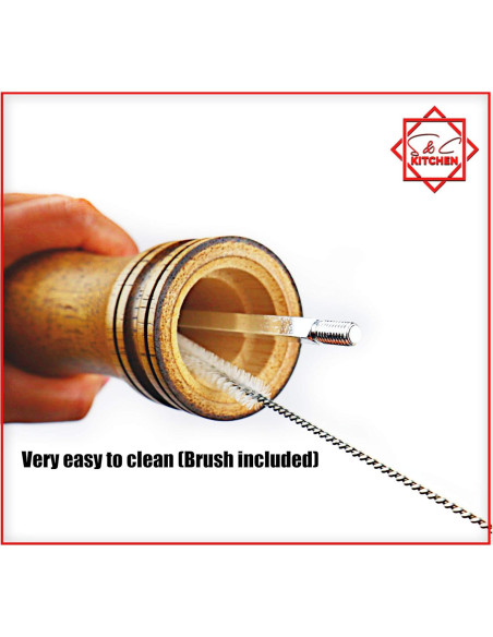 Molino de pimienta de madera S & C Living 20 cm manual