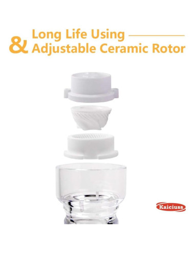 Molino de Sal y Pimienta Kaiciuss Acrílico 22 cm Ajustable