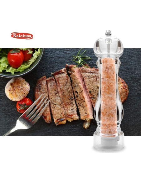 Molino de Sal y Pimienta Kaiciuss Acrílico 22 cm Ajustable