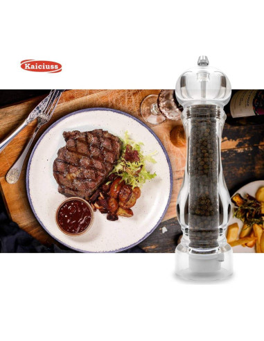 Molino de Sal y Pimienta Kaiciuss Acrílico 22 cm Ajustable