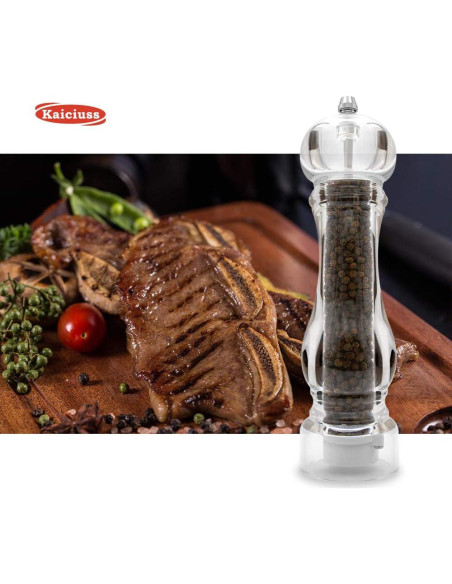 Molino de Sal y Pimienta Kaiciuss Acrílico 22 cm Ajustable