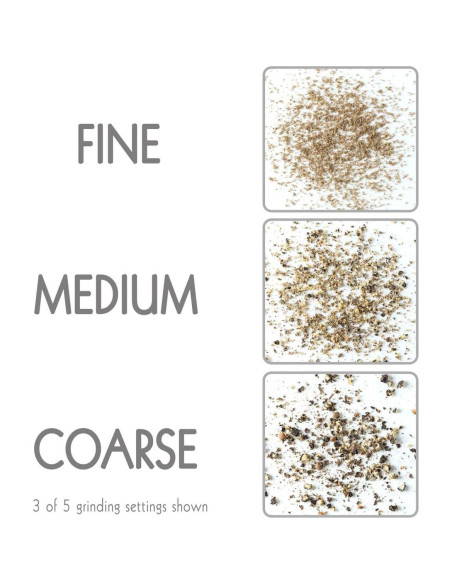 Juego de Molinillos de Sal y Pimienta LEVAV 170g Acero Inoxidable