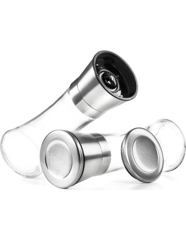 Juego de Molinillos de Sal y Pimienta LEVAV 170g Acero Inoxidable