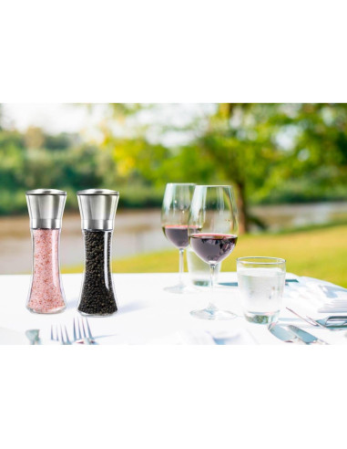 Juego de Molinillos de Sal y Pimienta LEVAV 170g Acero Inoxidable