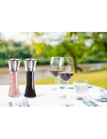 Juego de Molinillos de Sal y Pimienta LEVAV 170g Acero Inoxidable