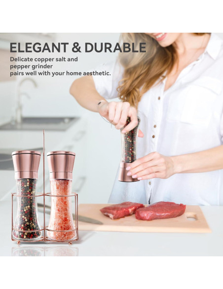 Juego de Molinillos de Sal y Pimienta Bonris 2 Piezas Cobre Juego de Molinillos de Sal y Pimienta Bonris 2 Piezas Cobre