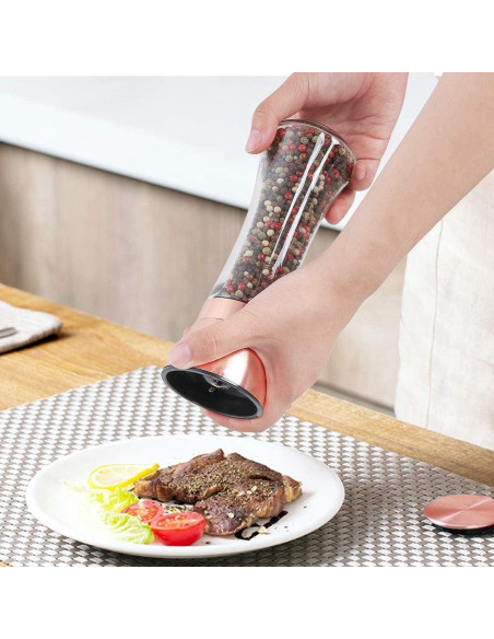 Juego de Molinillos de Sal y Pimienta Bonris 2 Piezas Cobre Juego de Molinillos de Sal y Pimienta Bonris 2 Piezas Cobre