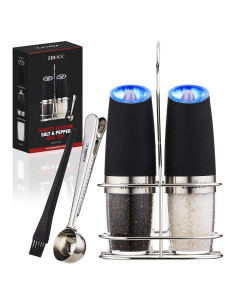 Juego de Molinillos de Sal y Pimienta Eléctricos ZIROCC