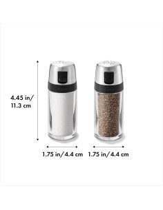Juego de Salero y Pimentero OXO, Acero Inoxidable, 56 g 2