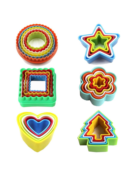 Juego de Cortadores de Galletas 32 Piezas Yomfut 6 Formas