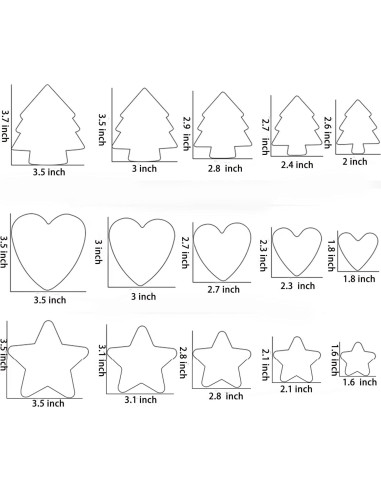 Juego de Cortadores de Galletas 32 Piezas Yomfut 6 Formas