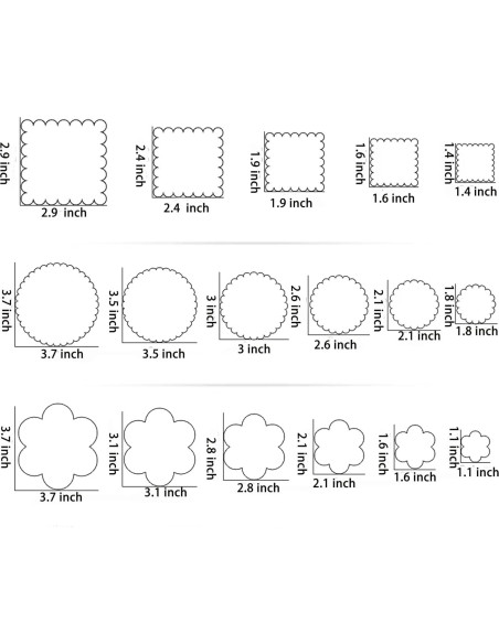 Juego de Cortadores de Galletas 32 Piezas Yomfut 6 Formas
