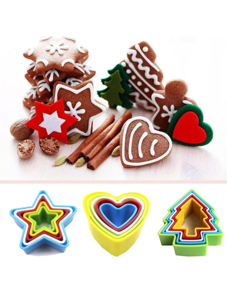 Juego de Cortadores de Galletas 32 Piezas Yomfut 6 Formas