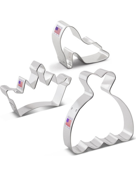 Juego de Cortadores de Galletas Princesa Ann Clark 3 Piezas