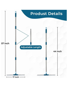Raspador de Suelo TrueYee 43 cm con Mango de 144 cm Ergonómico 2
