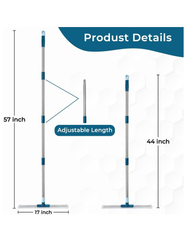 Raspador de Suelo TrueYee 43 cm con Mango de 144 cm Ergonómico