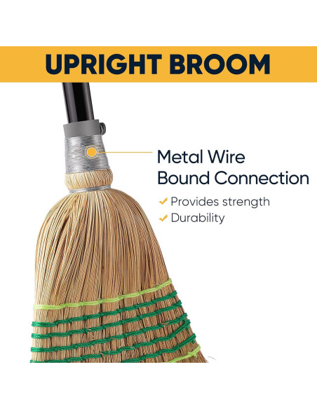 Escoba de Maíz Yocada 151.6 cm Resistente para Limpieza