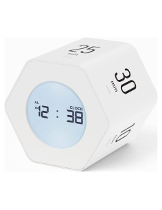 Reloj Temporizador Digital Mooas 3 en 1 Blanco 6 Configuraciones