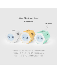 Reloj Temporizador Digital Mooas 3 en 1 Blanco 6 Configuraciones 2