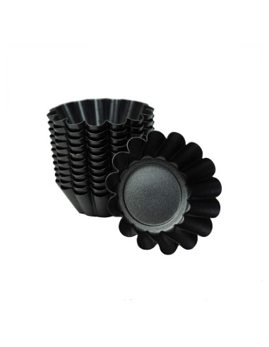 12 Moldes de Tartas de Huevo Proshopping 6.5cm Antiadherente